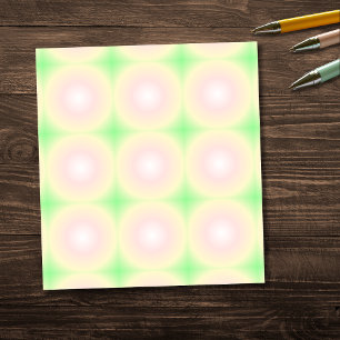 Blek Grönt Ro Vit 3D Optisk övertoning Mönster Anteckningsblock