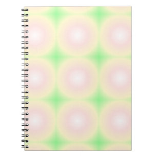 Blek Grönt Ro Vit 3D Optisk övertoning Mönster Anteckningsbok