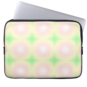 Blek Grönt Ro Vit 3D Optisk övertoning Mönster Laptop Fodral
