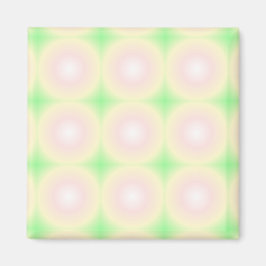 Blek Grönt Ro Vit 3D Optisk övertoning Mönster Magnet