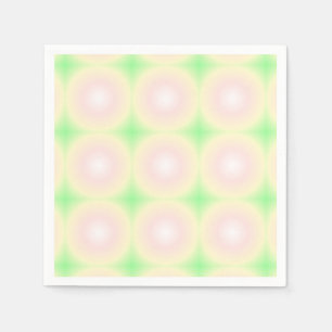 Blek Grönt Ro Vit 3D Optisk övertoning Mönster Pappersservett