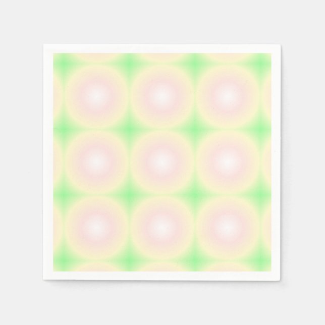 Blek Grönt Ro Vit 3D Optisk övertoning Mönster Pappersservett (Framsidan)