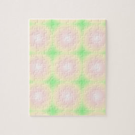 Blek Grönt Ro Vit 3D Optisk övertoning Mönster Pussel