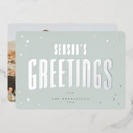 Blek Grönt Season's Greetings Retro Stars Photo