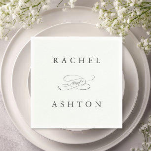 Blek Grönt Simple Elegant bröllop Napkins Pappersservett