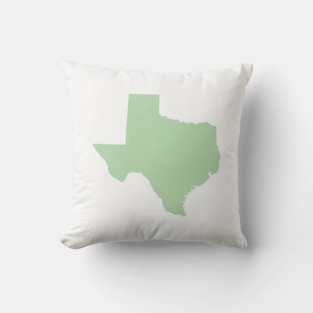 Blek Grönt Texas Kudde (Framsida)