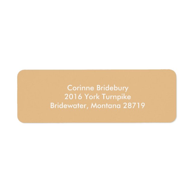 Blek Guld Gift Matching Färg Returadress Etikett (Framsidan)