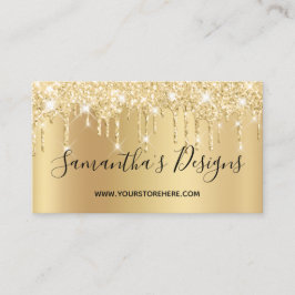 Blek Guld Glitter Drives Ombre Online Store Visitkort