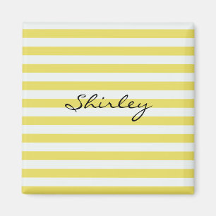Blek Guld och White Rand av Shirley Taylor Magnet