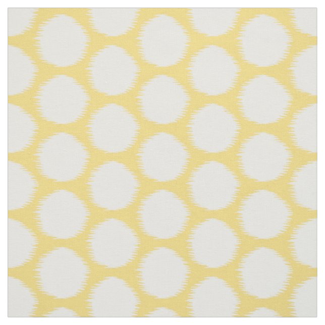 Blek Gult Asian Moods Ikat Dots Tyg (Provkarta)