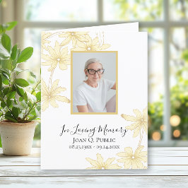Blek Gult Daisy Blommor Funeral Sympathy Tack Kort