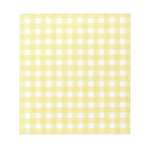 Blek - gult- och vitgingham anteckningsblock