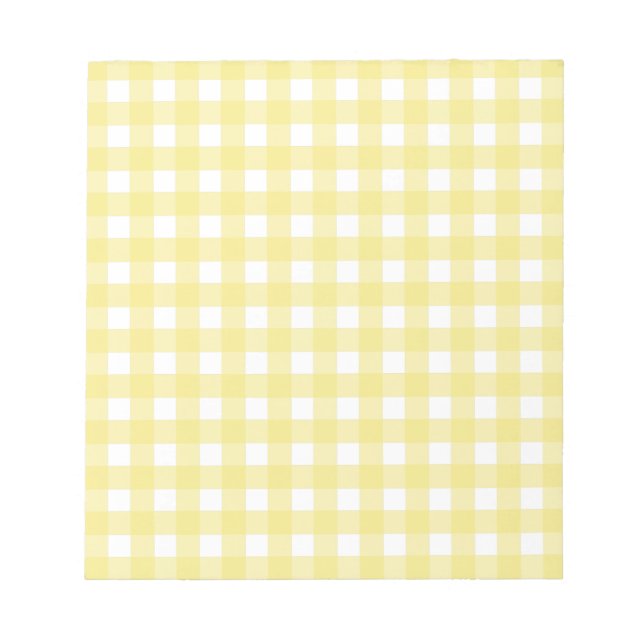 Blek - gult- och vitgingham anteckningsblock (Framsida)