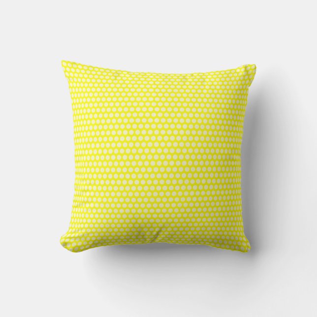 Blek Gult Polka dots Kudde (Framsida)