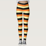 Blek - gult-, svart- och orangerandar leggings<br><div class="desc">Abstrakt digital konst av bleken - gulna,  svart- och orangerandar.</div>