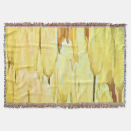 Blek Gult Tulips Artistisk Abstrakt Filt