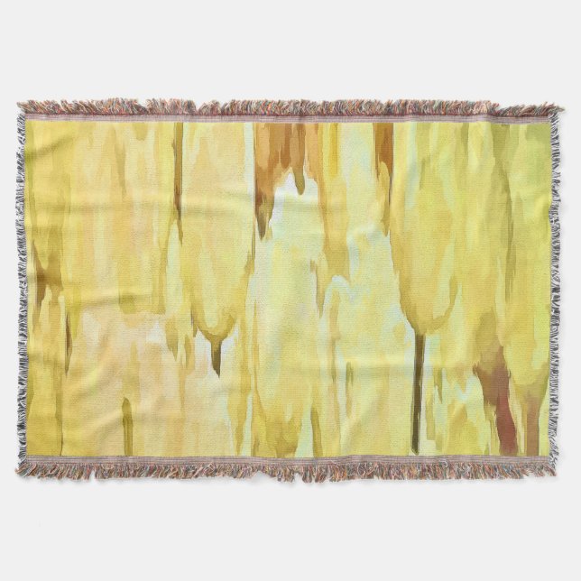 Blek Gult Tulips Artistisk Abstrakt Filt (Framsidan)