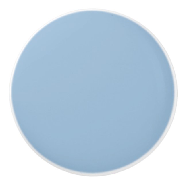 Blek Himlar Blue Solid Färg Skriv ut Knopp (Framsidan)
