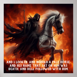 Blek Horse and Rider Poster