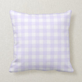 Blek Lavender Basic Gingham Checkered Mönster Kudde