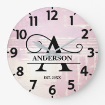 Blek Lavender Distress A Monogram