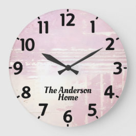 Blek Lavender Distress Stor Klocka