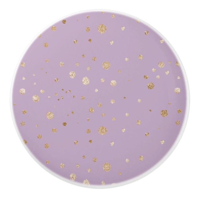Blek Lavender med glittercirklar Knopp (Framsidan)
