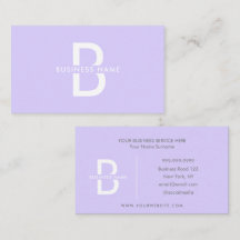 Blek Lavender Monogram Modern Professionell