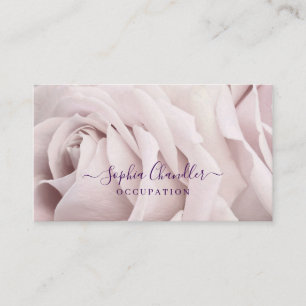 Blek Lavender Ro, Deep Lila Text, Classy Visitkort