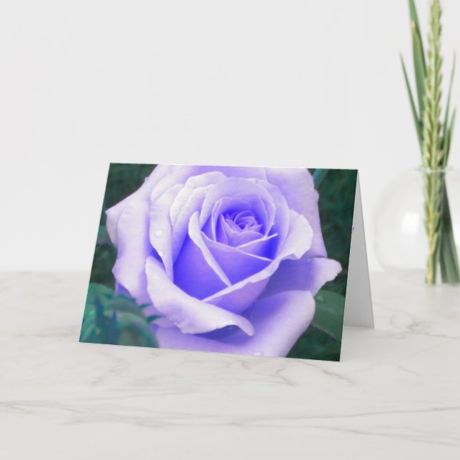 Blek Lavender Ro födelsedagskort Kort (Framsida)