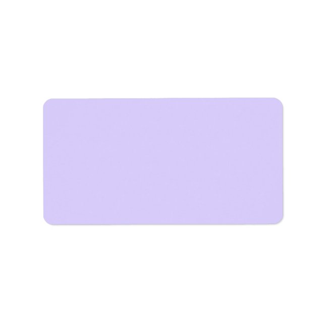 Blek Lavender Solid Färg Adressetikett (Framsidan)