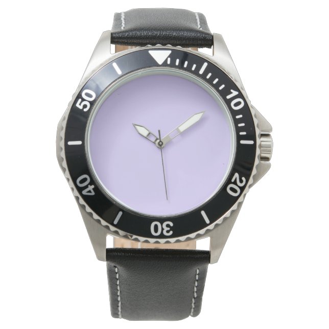 Blek Lavender Solid Färg Armbandsur (Framsida)