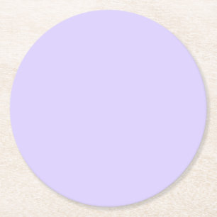Blek Lavender Solid Färg Underlägg Papper Rund