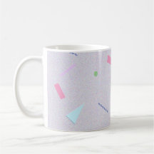 Blek Lila 80s Geo Print Mugg