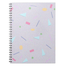 Blek Lila 80s Geometric Print Notebook