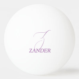 Blek Lila Monogrammed Pingisboll