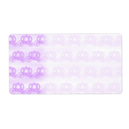 Blek Lila Mönster Princess Carriages Fraktsedel