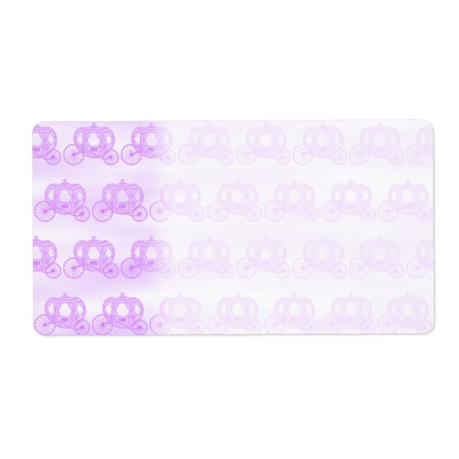 Blek Lila Mönster Princess Carriages Fraktsedel (Framsidan)