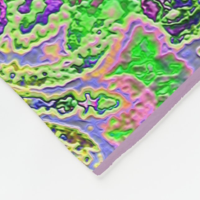 Blek Lila Paisley Fleecefilt (Hörn)