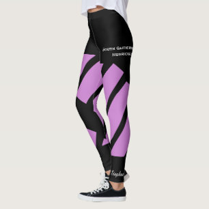 Blek Lila Team/Klubb, Namn, Fake Kort, Leggings