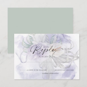 Blek Lilac BOHO Blommigt Reply OSA Kort