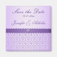 Blek Lilac Metallic Damask & Ribbon Spara datum