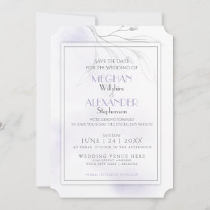 Blek Lilac Watercolor Pewter Willow Gren Spara Datumet