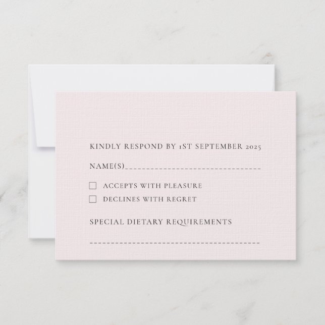 Blek  Ljus rosa, fast bakgrund med oformaterad bak OSA Kort (Framsida)