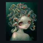 Blek Medusa ART PRINT pop surrealism stort öga kon Poster<br><div class="desc">Från mina "myter och Sjöjungfruar" är det "Blek Medusa" som visas på Pop Gallery på Dowtown. Mitt mål i den här målningen var att visa något lite hemskt och läskigt som vackert. Jag behöll denna biet mestadels monokromatisk, som om de vore albinormar - med en aning guld och rosa. Den...</div>