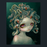 Blek Medusa ART PRINT pop surrealism stort öga kon Poster<br><div class="desc">Från mina "myter och Sjöjungfruar" är det "Blek Medusa" som visas på Pop Gallery på Dowtown. Mitt mål i den här målningen var att visa något lite hemskt och läskigt som vackert. Jag behöll denna biet mestadels monokromatisk, som om de vore albinormar - med en aning guld och rosa. Den...</div>