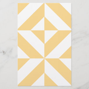 Blek Melon Geometric Deco Cube Mönster Brevpapper