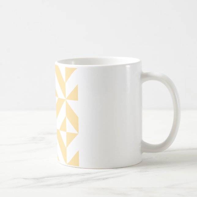 Blek Melon Geometric Deco Cube Mönster Kaffemugg (Höger)