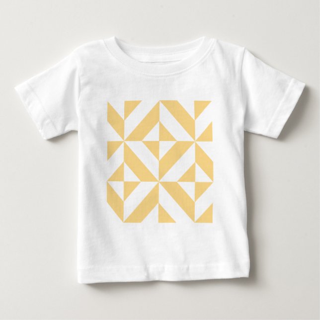 Blek Melon Geometric Deco Cube Mönster T-shirt (Framsida)