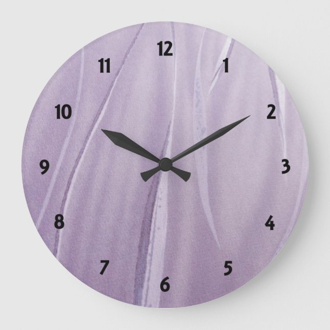 Blek Mjuk Lilac Stor Klocka (Framsida)